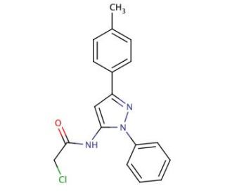 2-Chloro-N-(2-phenyl-5-p-tolyl-2H-pyrazol-3-yl)-acetamide - chemical structure image