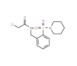 2-chloro-N-[2-(piperidin-1-ylsulfonyl)benzyl]acetamide - chemical structure image