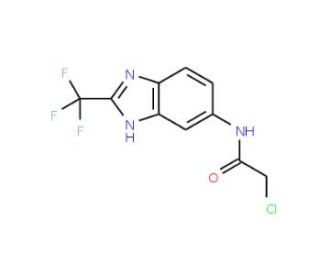 2-chloro-N-[2-(trifluoromethyl)-1H-1,3-benzodiazol-5-yl]acetamide - chemical structure image