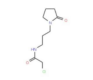 2-chloro-N-[3-(2-oxopyrrolidin-1-yl)propyl]acetamide (CAS 86273-53-2) - chemical structure image