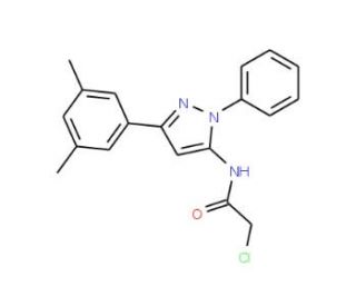 2-chloro-N-[3-(3,5-dimethylphenyl)-1-phenyl-1H-pyrazol-5-yl]acetamide - chemical structure image