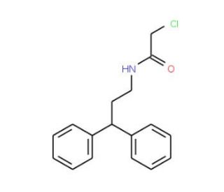 2-chloro-N-(3,3-diphenylpropyl)acetamide (CAS 137075-21-9) - chemical structure image