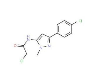 2-chloro-N-[3-(4-chlorophenyl)-1-methyl-1H-pyrazol-5-yl]acetamide - chemical structure image