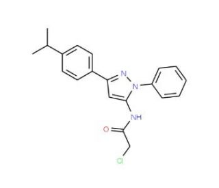 2-chloro-N-[3-(4-isopropylphenyl)-1-phenyl-1H-pyrazol-5-yl]acetamide - chemical structure image