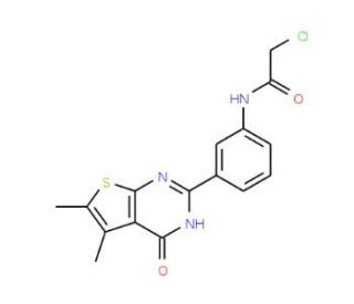 2-chloro-N-[3-(5,6-dimethyl-4-oxo-3,4-dihydrothieno[2,3-d]pyrimidin-2-yl)phenyl]acetamide - chemical structure image