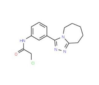2-chloro-N-[3-(6,7,8,9-tetrahydro-5H-[1,2,4]triazolo[4,3-a]azepin-3-yl)phenyl]acetamide - chemical structure image