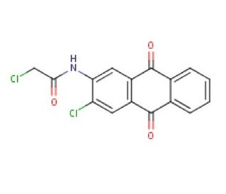 2-Chloro-N-(3-chloro-9,10-dioxo-9,10-dihydro-anthracen-2-yl)-acetamide (CAS 318272-33-2) - chemical structure image