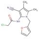 2-chloro-N-[3-cyano-1-(2-furylmethyl)-4,5-dimethyl-1H-pyrrol-2-yl]acetamide - chemical structure image