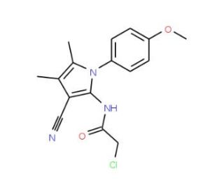 2-chloro-N-[3-cyano-1-(4-methoxyphenyl)-4,5-dimethyl-1H-pyrrol-2-yl]acetamide - chemical structure image