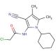 2-chloro-N-(3-cyano-1-cyclohexyl-4,5-dimethyl-1H-pyrrol-2-yl)acetamide - chemical structure image