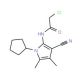2-chloro-N-(3-cyano-1-cyclopentyl-4,5-dimethyl-1H-pyrrol-2-yl)acetamide - chemical structure image
