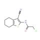2-Chloro-N-(3-cyano-4,5,6,7-tetrahydro-1-benzothiophen-2-yl)acetamide 的分子结构, CAS编号: 58125-40-9 2-Chloro-N-(3-cyano-4,5,6,7-tetrahydro-1-benzothiophen-2-yl)acetamide (CAS 58125-40-9) - chemical structure image