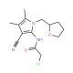 2-chloro-N-[3-cyano-4,5-dimethyl-1-(tetrahydrofuran-2-ylmethyl)-1H-pyrrol-2-yl]acetamide - chemical structure image