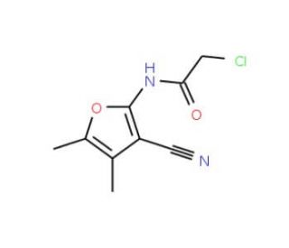 2-chloro-N-(3-cyano-4,5-dimethyl-2-furyl)acetamide - chemical structure image