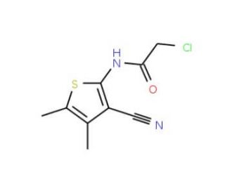 2-Chloro-N-(3-cyano-4,5-dimethylthien-2-yl)-acetamide - chemical structure image