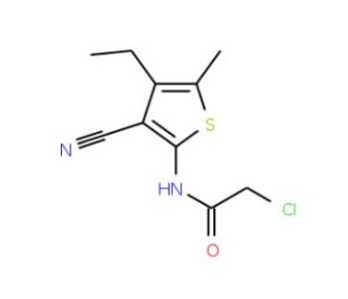 2-Chloro-N-(3-cyano-4-ethyl-5-methylthien-2-yl)-acetamide - chemical structure image