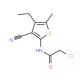 2-Chloro-N-(3-cyano-4-ethyl-5-methylthien-2-yl)-acetamide - chemical structure image