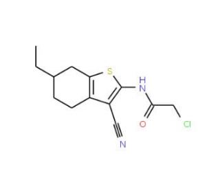 2-Chloro-N-(3-cyano-6-ethyl-4,5,6,7-tetrahydro-1-benzothien-2-yl)acetamide - chemical structure image