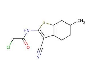 2-Chloro-N-(3-cyano-6-methyl-4,5,6,7-tetrahydro-benzo[b]thiophen-2-yl)-acetamide - chemical structure image