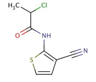 2-chloro-N-(3-cyanothien-2-yl)propanamide - chemical structure image