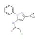 2-chloro-N-(3-cyclopropyl-1-phenyl-1H-pyrazol-5-yl)acetamide 的分子结构, CAS编号: 649701-41-7 2-chloro-N-(3-cyclopropyl-1-phenyl-1H-pyrazol-5-yl)acetamide (CAS 649701-41-7) - chemical structure image