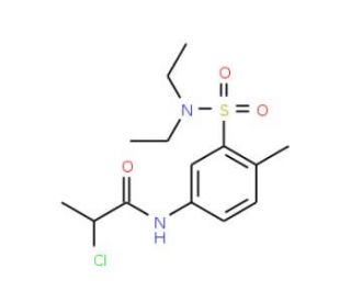 2-Chloro-N-(3-diethylsulfamoyl-4-methyl-phenyl)-propionamide - chemical structure image