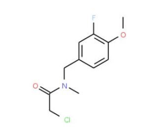 2-chloro-N-(3-fluoro-4-methoxybenzyl)-N-methylacetamide - chemical structure image