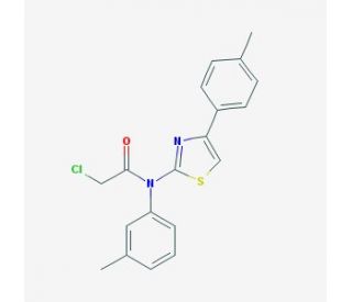 2-chloro-N-(3-methylphenyl)-N-[4-(4-methylphenyl)-1,3-thiazol-2-yl]acetamide - chemical structure image