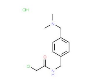 2-chloro-N-{4-[(dimethylamino)methyl]benzyl}acetamide hydrochloride - chemical structure image
