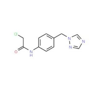 2-chloro-N-[4-(1H-1,2,4-triazol-1-ylmethyl)phenyl]acetamide - chemical structure image
