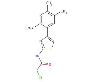 2-Chloro-N-[4-(2,4,5-trimethyl-phenyl)-thiazol-2-yl]-acetamide - chemical structure image