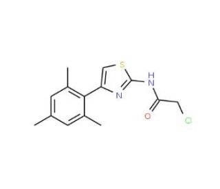 2-Chloro-N-[4-(2,4,6-trimethyl-phenyl)-thiazol-2-yl]-acetamide - chemical structure image
