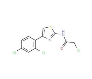 2-Chloro-N-[4-(2,4-dichlorophenyl)-1,3-thiazol-2-yl]acetamide - chemical structure image