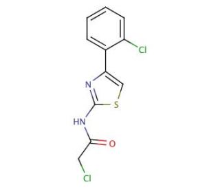 2-Chloro-N-[4-(2-chloro-phenyl)-thiazol-2-yl]-acetamide - chemical structure image