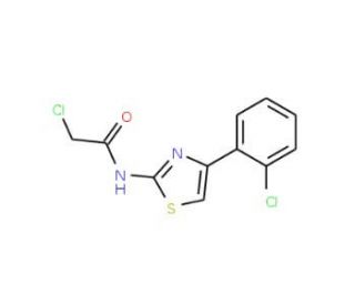 2-Chloro-N-[4-(2-chlorophenyl)-1,3-thiazol-2-yl]-acetamide - chemical structure image
