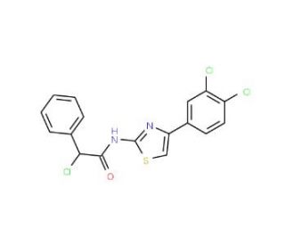 2-Chloro-N-[4-(3,4-dichloro-phenyl)-thiazol-2-yl]-2-phenyl-acetamide - chemical structure image