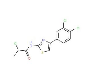 2-Chloro-N-[4-(3,4-dichloro-phenyl)-thiazol-2-yl]-propionamide - chemical structure image