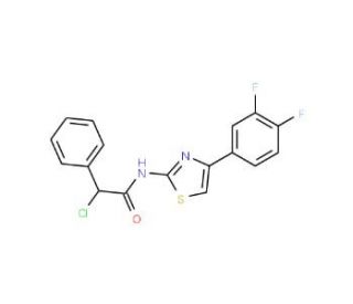 2-Chloro-N-[4-(3,4-difluoro-phenyl)-thiazol-2-yl]-2-phenyl-acetamide - chemical structure image