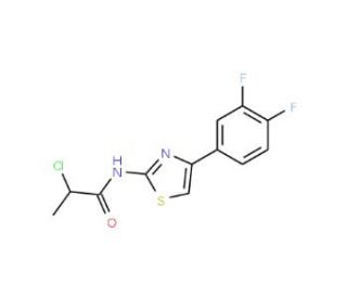 2-Chloro-N-[4-(3,4-difluoro-phenyl)-thiazol-2-yl]-propionamide - chemical structure image