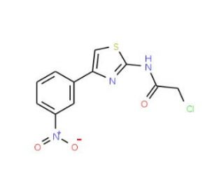 2-Chloro-N-[4-(3-nitro-phenyl)-thiazol-2-yl]-acetamide (CAS 6125-33-3) - chemical structure image
