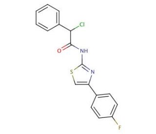 2-Chloro-N-[4-(4-fluoro-phenyl)-thiazol-2-yl]-2-phenyl-acetamide - chemical structure image