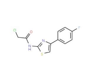 2-Chloro-N-[4-(4-fluoro-phenyl)-thiazol-2-yl]-acetamide (CAS 83558-09-2) - chemical structure image