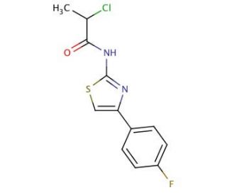 2-Chloro-N-[4-(4-fluoro-phenyl)-thiazol-2-yl]-propionamide - chemical structure image