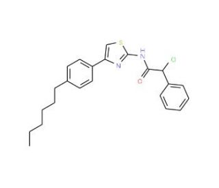 2-Chloro-N-[4-(4-hexyl-phenyl)-thiazol-2-yl]-2-phenyl-acetamide - chemical structure image