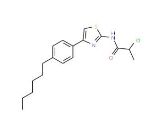2-Chloro-N-[4-(4-hexyl-phenyl)-thiazol-2-yl]-propionamide - chemical structure image