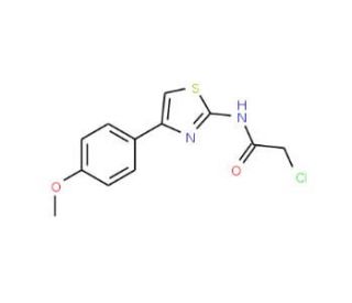 2-Chloro-N-[4-(4-methoxy-phenyl)-thiazol-2-yl]-acetamide (CAS 6202-74-0) - chemical structure image