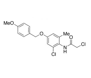 2-Chloro-N-[4-[(4-methoxyphenyl)methoxy]-2-chloro-6-methylphenyl]acetamide (CAS 1797008-31-1) - chemical structure image