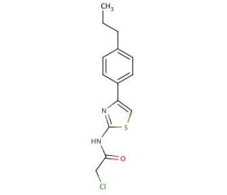2-Chloro-N-[4-(4-propyl-phenyl)-thiazol-2-yl]-acetamide - chemical structure image