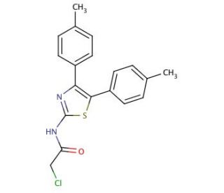 2-Chloro-N-(4,5-di-p-tolyl-thiazol-2-yl)-acetamide - chemical structure image