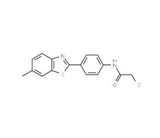 2-Chloro-N-[4-(6-methyl-1,3-benzothiazol-2-yl)-phenyl]acetamide (CAS 87992-61-8) - chemical structure image